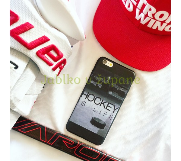 Kryt Hockey is life iPhone 6 Plus/6S Plus - čierny